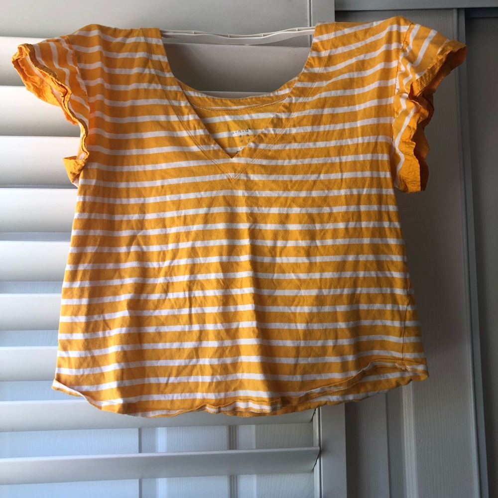 Yellow stripped shirt